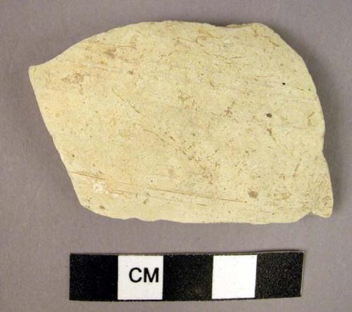 Ceramic body sherd, undecorated white ware