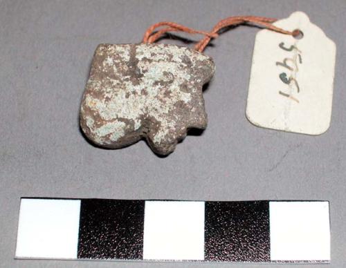 Amulet, crude faience; udjat