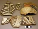 Sherds - inside and outside decoration