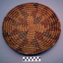 Coiled basketry tray