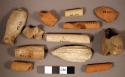 Historic/colonial pipe stems and bowls