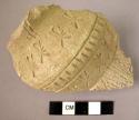 Potsherd - light colored, incised and stamped