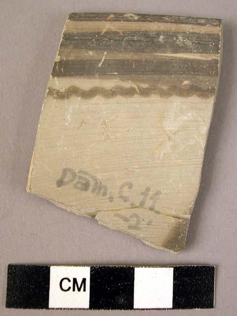 Rim potsherd - gray painted (A3b) Type Series