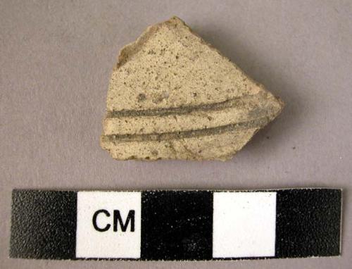 Potsherd - buff incised