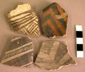 Sherds of intrusive pottery