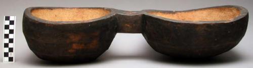 Double wooden bowl