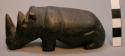 Melanoxylon - black wood figure of rhinoceros - trade piece