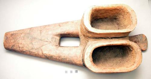 Wooden portion of bellows of native iron smith