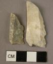 8 flint bec-de-flute burins: asymmetrical angle; simple