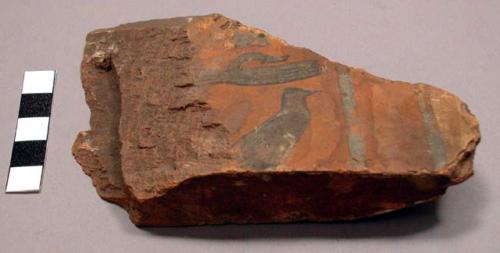 Fragment of painted wooden slab