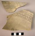 Rim potsherd - gray painted (A1a)