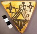 Triangular pottery tile