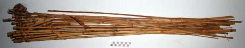 Fish trap-split bamboo interlaced with fibre, conical (nkaki)