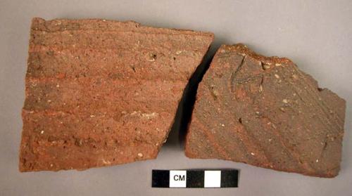 Potsherds with ridging (2).