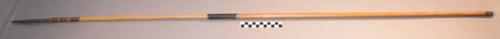 Arrow with reed handle and detachable wooden foreshaft to which leaf- +