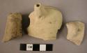 3 potsherds - Red banded wares: red banded I, local