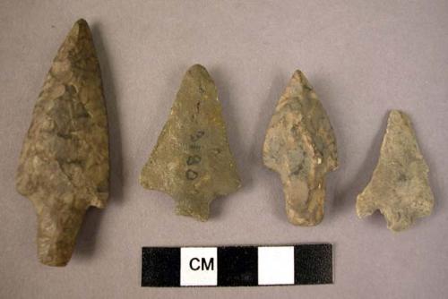 Casts of arrow heads