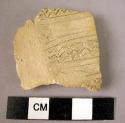 Potsherd - buff incised