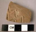 Potsherd - light brown, incised