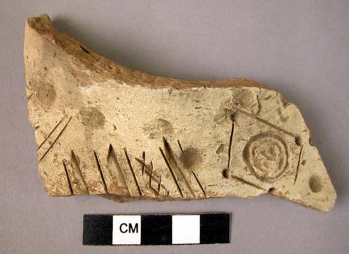 Potsherd - buff incised