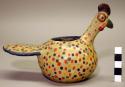 Vase in the form of a bird, painted, Indian made