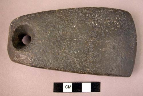 Cast of a perforated axe