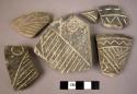 78 Black polished white-filled incised ware sherds