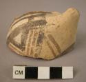 Handle potsherd - polychrome painted