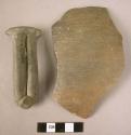 3 potsherds - Bucchero and gray-gray burnished