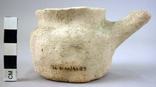 Small pottery jar with spout (complete) - plain ware (A17)