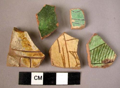 5 potsherds