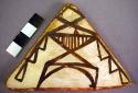 Triangular pottery tile