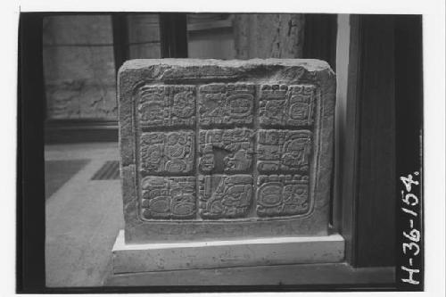 Hieroglyphic Stone from Br. Honduras or Peten?