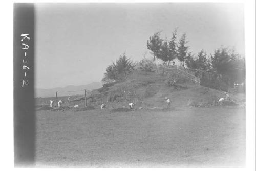 Mound I - beginning of excavation. View from N.E.