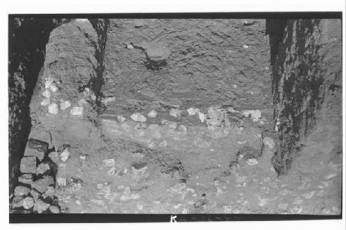 Mound I - West wall of excavation for Tomb III