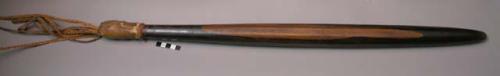 Wooden club, leather grip, abnus = ebony