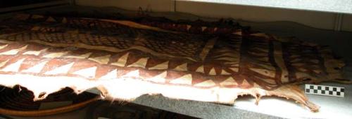 Junde, a hide mat made from a dukala bosono, a wild animal.  Used as covering fo