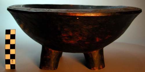 Black wooden bowls