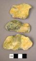 10 flint hand axes of various types-patinated but unrolled
