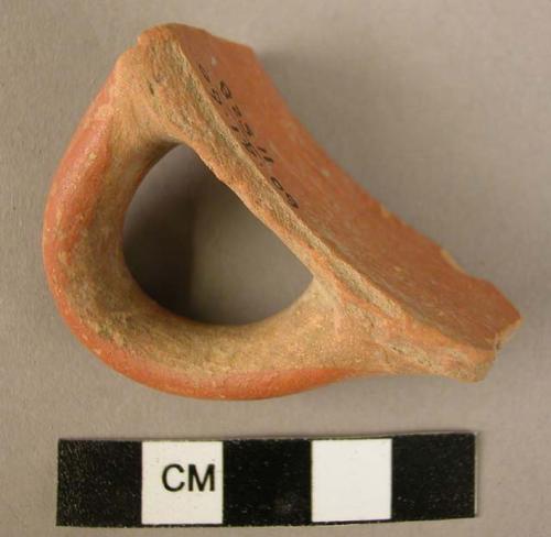 1 skyphos handle red ware sherd