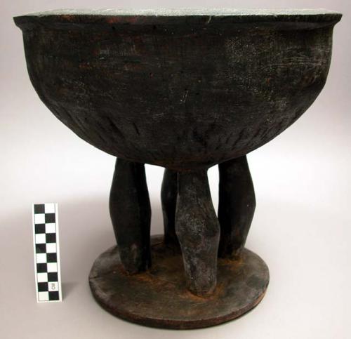 Black wooden bowl