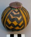 Gourd covered jar, small