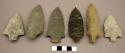 Stone projectile points, stemmed