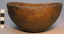 Wooden bowl, oval shape, length 5 1/8", width 3 1/8", depth 2 5/8"