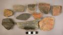 Ceramic sherds, miscellaneous, from vessels 34-25-40/9778-9781, unsorted