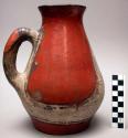 Red pitcher without spout