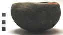 Bowl shape pottery eating pot, incised design, kibindi