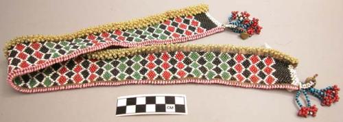 Beaded necklace - woven on loom