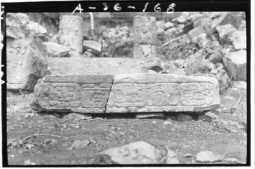 S. Column, Center Lintel, edge (head to left)