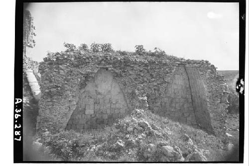 Monjas, S. Annex, vault sections, looking N.